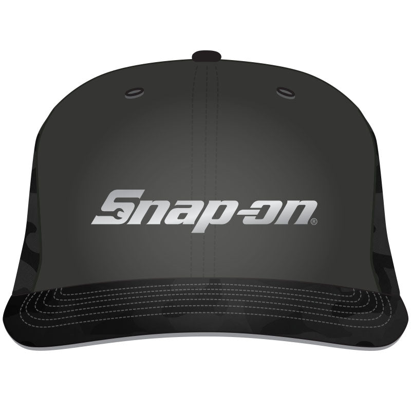 Raised Rubber Camo Flat Peak Fast Flex® Full Back Cap