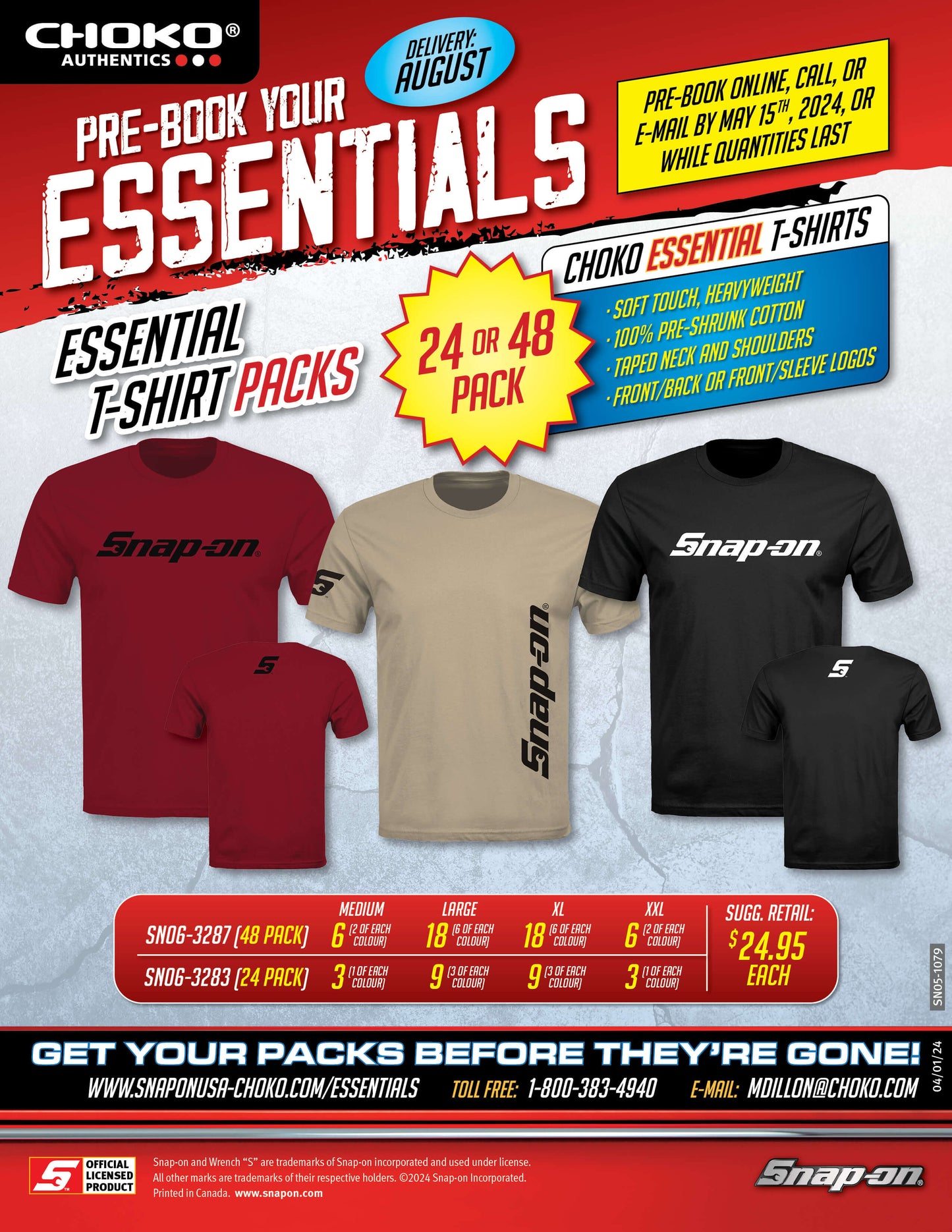 Essential T-Shirt Pack 2 - August Delivery