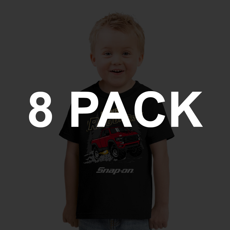 8 Pack POWER ROAR 
TODDLER S/S T-SHIRT - BLACK