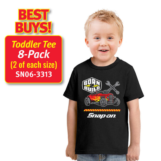 8 Pack TODDLER S/S T-SHIRT - BLACK