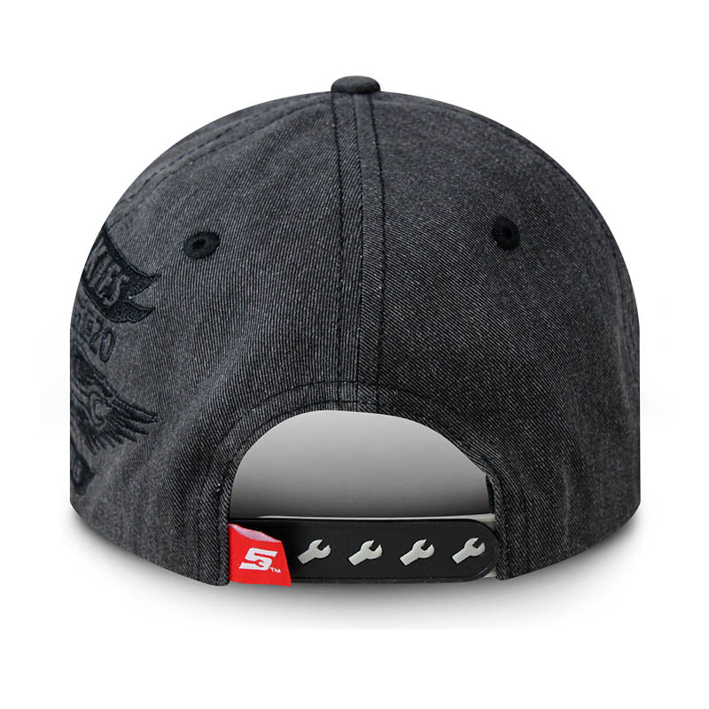 Chrome Club Distressed Snap Back Cap