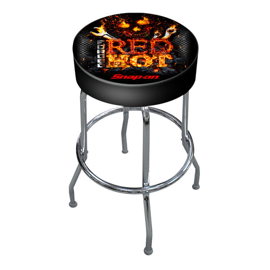 Forged Red Hot Bar Stool - Black/Orange/Red/Chrome