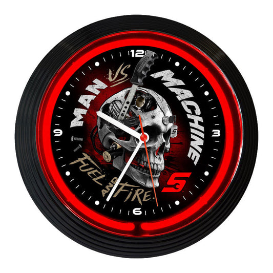 Neon Clock - Man Vs. Machine