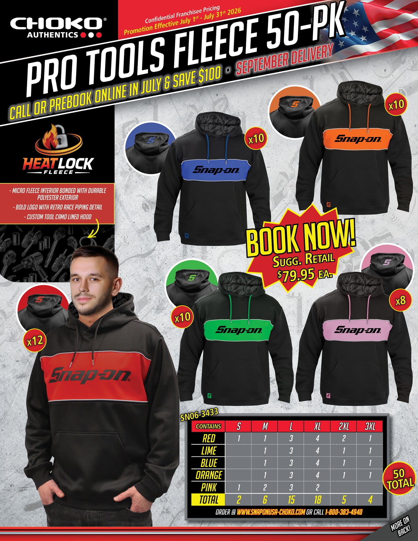 Pro Tools Pullover Fleece 50-Pack - PREBOOK - SEPTEMBER DELIVERY