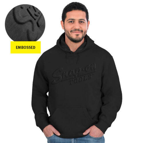Embossed Unisex Motion Pullover Hoodie Tools