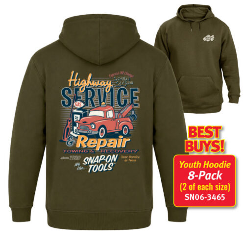 8 Pack KIDSMOTION PULLOVER - MILITARY GREEN